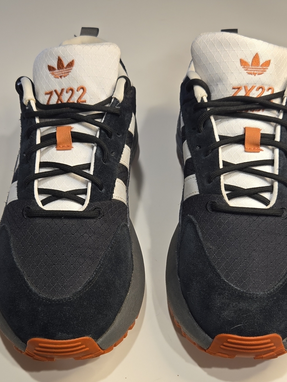 adidas 7X22 Bost Men's Black, White & Orange Low-Top Sneakers